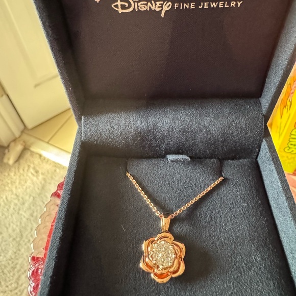 BATB 🥀 Disney Enchanted Fine Jewelry Rose Gold/Silver Necklace - Picture 2 of 7